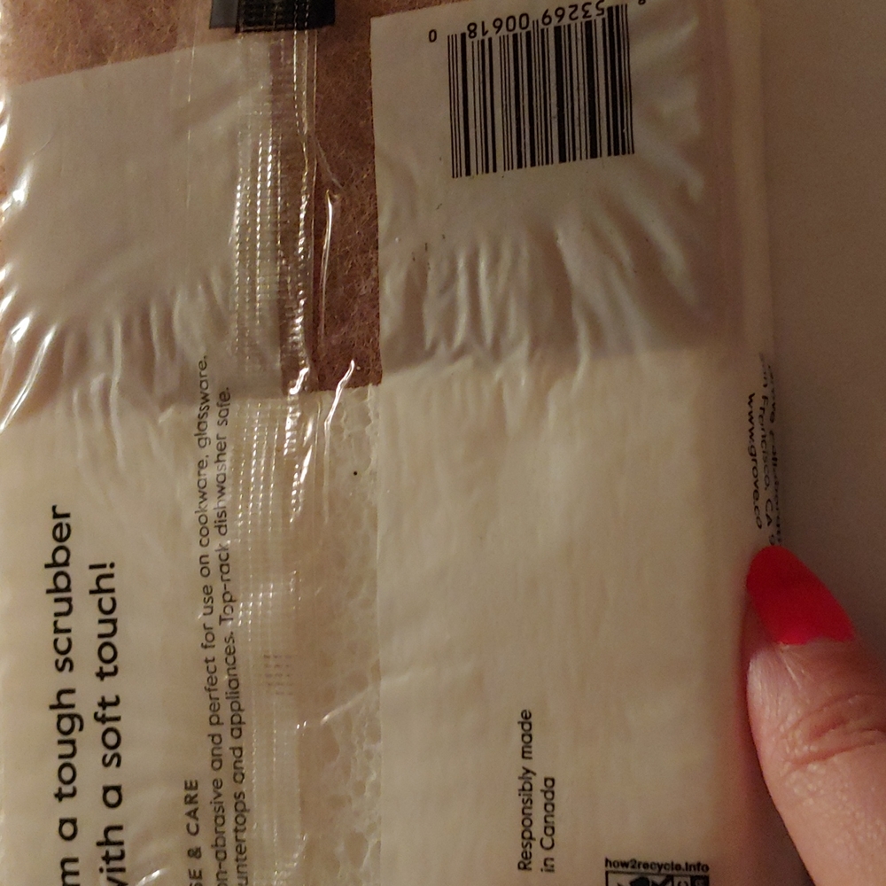 Grove Collaborative Walnut & Cellulose Scrubber Sponge (2 Sponge Pack) NWT - Picture 2 of 2